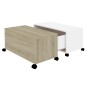 vidaXL Tavolino da Caffè Bianco e Rovere Sonoma 75x75x38 cm Truciolato