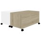 vidaXL Tavolino da Caffè Bianco e Rovere Sonoma 75x75x38 cm Truciolato