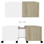 vidaXL Tavolino da Caffè Bianco e Rovere Sonoma 75x75x38 cm Truciolato