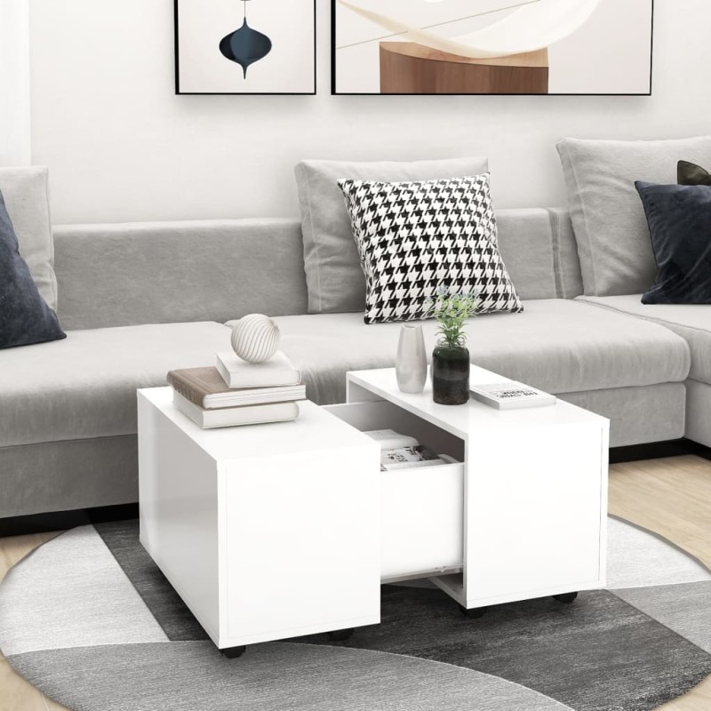 vidaXL Tavolino da Salotto Bianco 60x60x38 cm in Truciolato vidaXL Tavolino da Salotto Bianco 60x60x38 cm in Truciolato