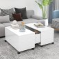 vidaXL Tavolino da Caffè Bianco Lucido 75x75x38 cm in Truciolato vidaXL Tavolino da Caffè Bianco Lucido 75x75x38 cm in Truciolato