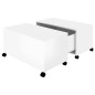 vidaXL Tavolino da Caffè Bianco Lucido 75x75x38 cm in Truciolato vidaXL Tavolino da Caffè Bianco Lucido 75x75x38 cm in Truciolato