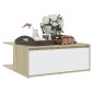 vidaXL Tavolino da Caffè Bianco e Rovere Sonoma 80x80x31 cm Truciolato vidaXL Tavolino da Caffè Bianco e Rovere Sonoma 80x80x31 cm Truciolato
