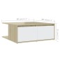 vidaXL Tavolino da Caffè Bianco e Rovere Sonoma 80x80x31 cm Truciolato vidaXL Tavolino da Caffè Bianco e Rovere Sonoma 80x80x31 cm Truciolato
