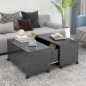 vidaXL Tavolino da Caffè Grigio Lucido 75x75x38 cm in Truciolato vidaXL Tavolino da Caffè Grigio Lucido 75x75x38 cm in Truciolato