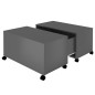 vidaXL Tavolino da Caffè Grigio Lucido 75x75x38 cm in Truciolato vidaXL Tavolino da Caffè Grigio Lucido 75x75x38 cm in Truciolato