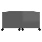 vidaXL Tavolino da Caffè Grigio Lucido 75x75x38 cm in Truciolato vidaXL Tavolino da Caffè Grigio Lucido 75x75x38 cm in Truciolato