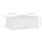 vidaXL Tavolino da Caffè Bianco 80x80x31 cm in Truciolato vidaXL Tavolino da Caffè Bianco 80x80x31 cm in Truciolato