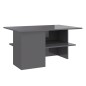 vidaXL Tavolino da Salotto Grigio Lucido 90x60x46,5 cm in Truciolato vidaXL Tavolino da Salotto Grigio Lucido 90x60x46,5 cm in Truciolato