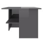 vidaXL Tavolino da Salotto Grigio Lucido 90x60x46,5 cm in Truciolato vidaXL Tavolino da Salotto Grigio Lucido 90x60x46,5 cm in Truciolato