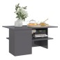 vidaXL Tavolino da Salotto Grigio Lucido 90x60x46,5 cm in Truciolato vidaXL Tavolino da Salotto Grigio Lucido 90x60x46,5 cm in Truciolato