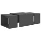 vidaXL Set 3 Tavolini ad Incastro Grigi 60x60x38 cm in Truciolato vidaXL Set 3 Tavolini ad Incastro Grigi 60x60x38 cm in Truciolato