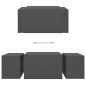 vidaXL Set 3 Tavolini ad Incastro Grigi 60x60x38 cm in Truciolato vidaXL Set 3 Tavolini ad Incastro Grigi 60x60x38 cm in Truciolato