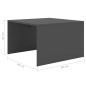 vidaXL Set 3 Tavolini ad Incastro Grigi 60x60x38 cm in Truciolato vidaXL Set 3 Tavolini ad Incastro Grigi 60x60x38 cm in Truciolato