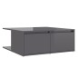 vidaXL Tavolino da Caffè Grigio Lucido 80x80x31 cm in Truciolato vidaXL Tavolino da Caffè Grigio Lucido 80x80x31 cm in Truciolato