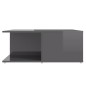 vidaXL Tavolino da Caffè Grigio Lucido 80x80x31 cm in Truciolato vidaXL Tavolino da Caffè Grigio Lucido 80x80x31 cm in Truciolato