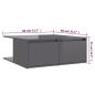 vidaXL Tavolino da Caffè Grigio Lucido 80x80x31 cm in Truciolato vidaXL Tavolino da Caffè Grigio Lucido 80x80x31 cm in Truciolato