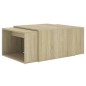 vidaXL Set 3 Tavolini ad Incastro Sonoma 60x60x38 cm in Truciolato vidaXL Set 3 Tavolini ad Incastro Sonoma 60x60x38 cm in Truciolato