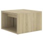 vidaXL Set 3 Tavolini ad Incastro Sonoma 60x60x38 cm in Truciolato vidaXL Set 3 Tavolini ad Incastro Sonoma 60x60x38 cm in Truciolato