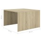 vidaXL Set 3 Tavolini ad Incastro Sonoma 60x60x38 cm in Truciolato vidaXL Set 3 Tavolini ad Incastro Sonoma 60x60x38 cm in Truciolato
