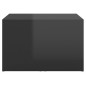 vidaXL Set 3 Tavolini ad Incastro Nero Lucido 60x60x38 cm Truciolato