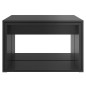 vidaXL Set 3 Tavolini ad Incastro Nero Lucido 60x60x38 cm Truciolato
