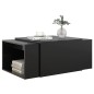 vidaXL Set 3 Tavolini ad Incastro Nero Lucido 60x60x38 cm Truciolato