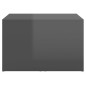 vidaXL Set 3 Tavolini ad Incastro Grigio Lucido 60x60x38 cm Truciolato vidaXL Set 3 Tavolini ad Incastro Grigio Lucido 60x60x38 cm Truciolato