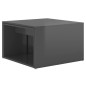 vidaXL Set 3 Tavolini ad Incastro Grigio Lucido 60x60x38 cm Truciolato vidaXL Set 3 Tavolini ad Incastro Grigio Lucido 60x60x38 cm Truciolato