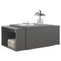 vidaXL Set 3 Tavolini ad Incastro Grigio Lucido 60x60x38 cm Truciolato vidaXL Set 3 Tavolini ad Incastro Grigio Lucido 60x60x38 cm Truciolato