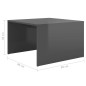 vidaXL Set 3 Tavolini ad Incastro Grigio Lucido 60x60x38 cm Truciolato vidaXL Set 3 Tavolini ad Incastro Grigio Lucido 60x60x38 cm Truciolato