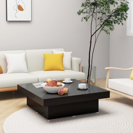 vidaXL Tavolino da Salotto Nero 90x90x28 cm in Truciolato