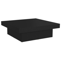 vidaXL Tavolino da Salotto Nero 90x90x28 cm in Truciolato
