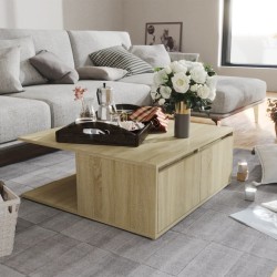 vidaXL Tavolino da Caffè Rovere Sonoma 80x80x31 cm in Truciolato