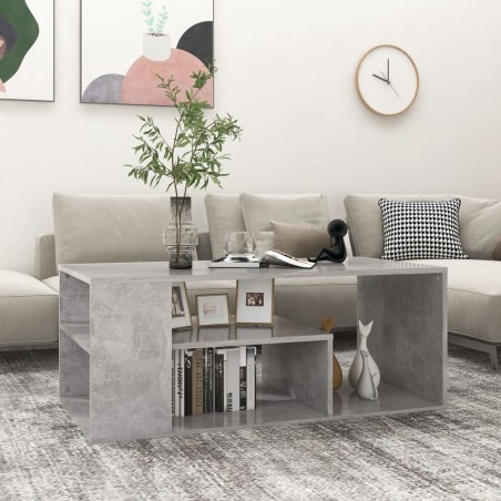 vidaXL Tavolino da Caffè Grigio Cemento 100x50x40 cm in Truciolato