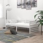 vidaXL Dormeuse Bianca in Legno Massello di Pino 90x200 cm vidaXL Dormeuse Bianca in Legno Massello di Pino 90x200 cm