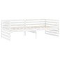 vidaXL Dormeuse Bianca in Legno Massello di Pino 90x200 cm vidaXL Dormeuse Bianca in Legno Massello di Pino 90x200 cm