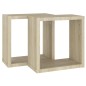vidaXL Mensole da Parete a Cubo 2 pz Rovere Sonoma 30x15x30 cm