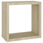 vidaXL Mensole da Parete a Cubo 2 pz Rovere Sonoma 30x15x30 cm