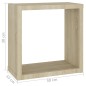 vidaXL Mensole da Parete a Cubo 2 pz Rovere Sonoma 30x15x30 cm