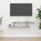 vidaXL Mensola TV a Parete Grigia Cemento 125x18x23 cm in Truciolato vidaXL Mensola TV a Parete Grigia Cemento 125x18x23 cm in Truciolato