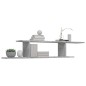 vidaXL Mensola TV a Parete Grigia Cemento 125x18x23 cm in Truciolato vidaXL Mensola TV a Parete Grigia Cemento 125x18x23 cm in Truciolato