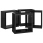 vidaXL Mensole Parete a Cubo 4 pz Nero Lucido 30x15x30 cm vidaXL Mensole Parete a Cubo 4 pz Nero Lucido 30x15x30 cm