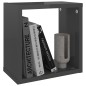 vidaXL Mensole Parete a Cubo 6 pz Grigio Lucido 26x15x26 cm vidaXL Mensole Parete a Cubo 6 pz Grigio Lucido 26x15x26 cm