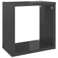 vidaXL Mensole Parete a Cubo 6 pz Grigio Lucido 26x15x26 cm vidaXL Mensole Parete a Cubo 6 pz Grigio Lucido 26x15x26 cm