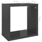 vidaXL Mensole Parete a Cubo 6 pz Grigio Lucido 26x15x26 cm vidaXL Mensole Parete a Cubo 6 pz Grigio Lucido 26x15x26 cm