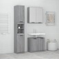 Set Mobili da Bagno 3 pz Grigio Sonoma in Legno Multistrato Set Mobili da Bagno 3 pz Grigio Sonoma in Legno Multistrato