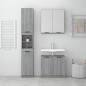 Set Mobili da Bagno 3 pz Grigio Sonoma in Legno Multistrato Set Mobili da Bagno 3 pz Grigio Sonoma in Legno Multistrato