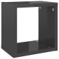 vidaXL Mensole Parete a Cubo 6 pz Grigio Lucido 22x15x22 cm vidaXL Mensole Parete a Cubo 6 pz Grigio Lucido 22x15x22 cm