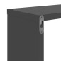 vidaXL Mensole Parete a Cubo 6 pz Grigio Lucido 22x15x22 cm vidaXL Mensole Parete a Cubo 6 pz Grigio Lucido 22x15x22 cm